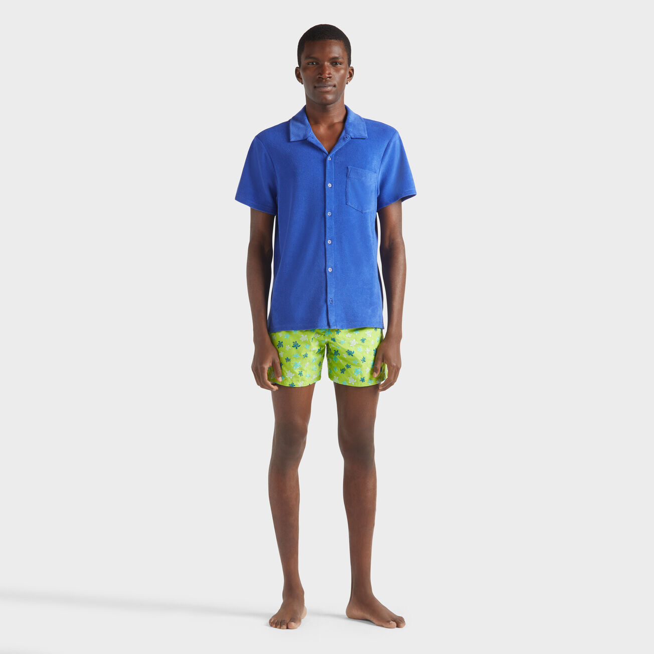 Terry Bowling Shirt Solid - Blue - 1