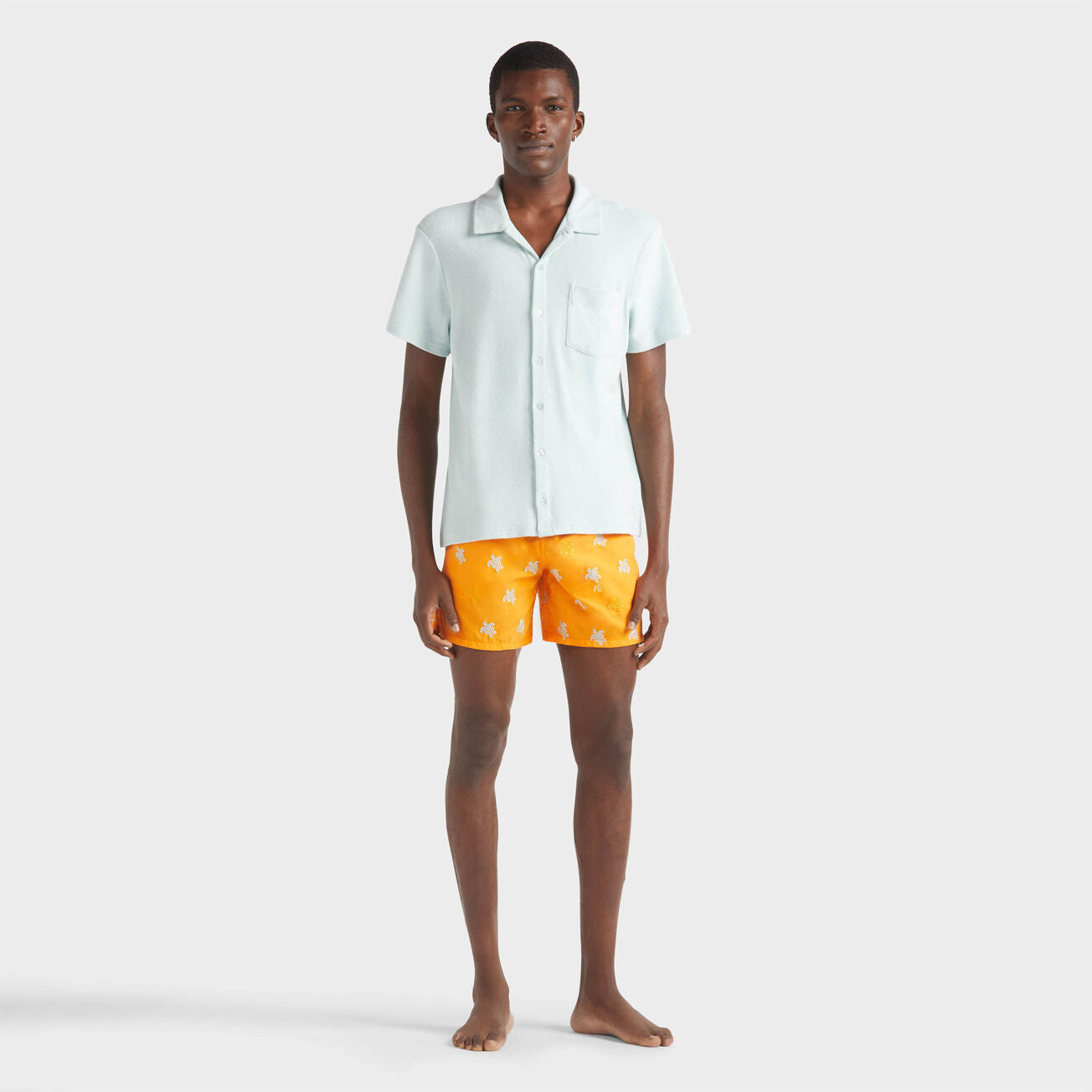 Terry Bowling Shirt Solid - Light Blue - 1