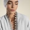 Macramé kimono bathrobe - Gray - 2