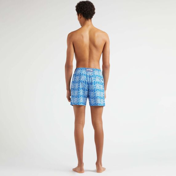 Men Ultra-Light and Packable Swim Trunks Tribal Turtles - Blue - 3