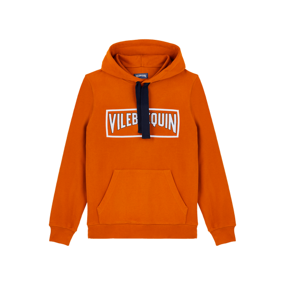 Men Cotton Hoodie Sweatshirt Solid - Caramel - 3