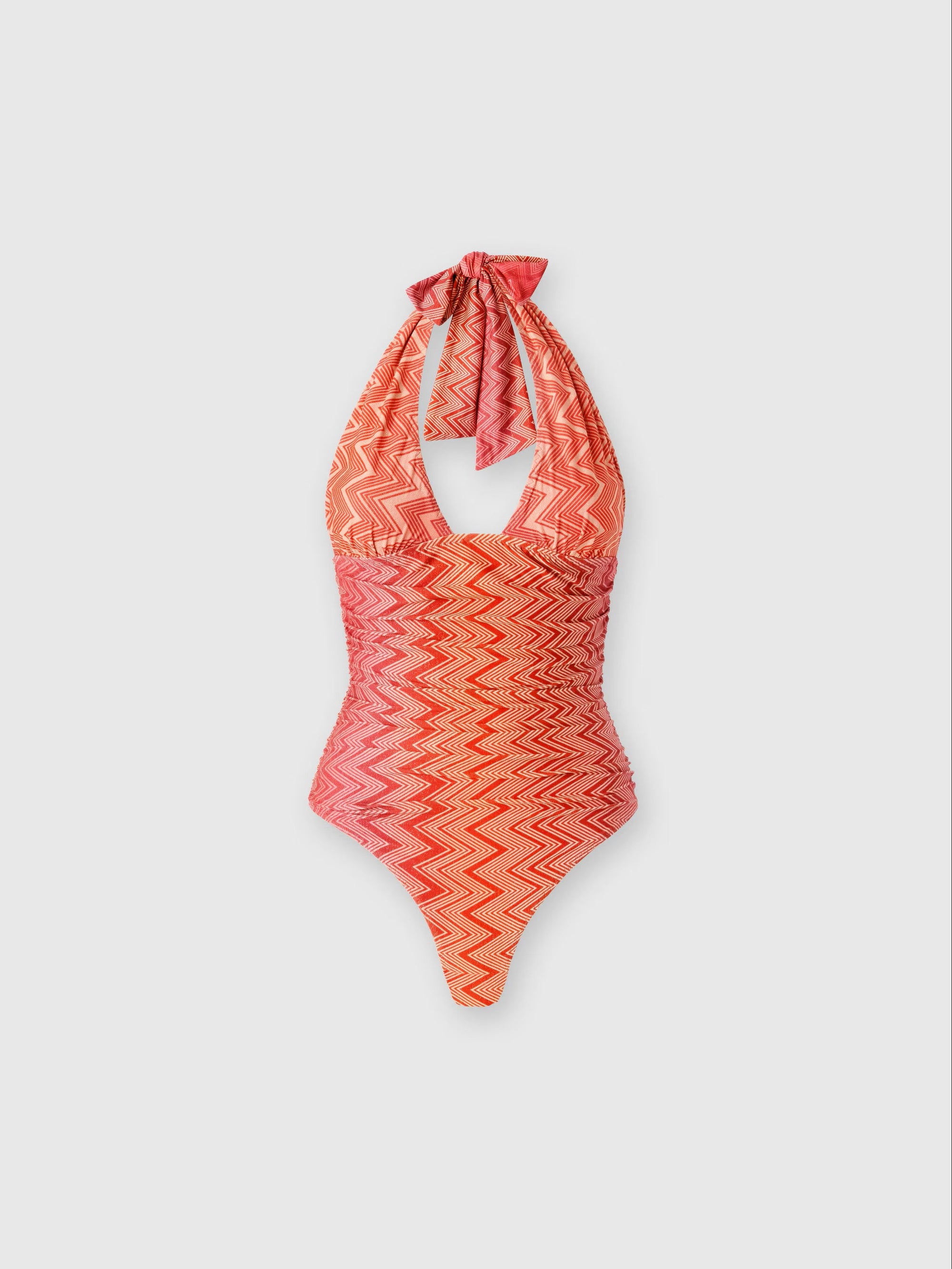 One-piece swimsuit in stretch nylon zig zag lamé - 5