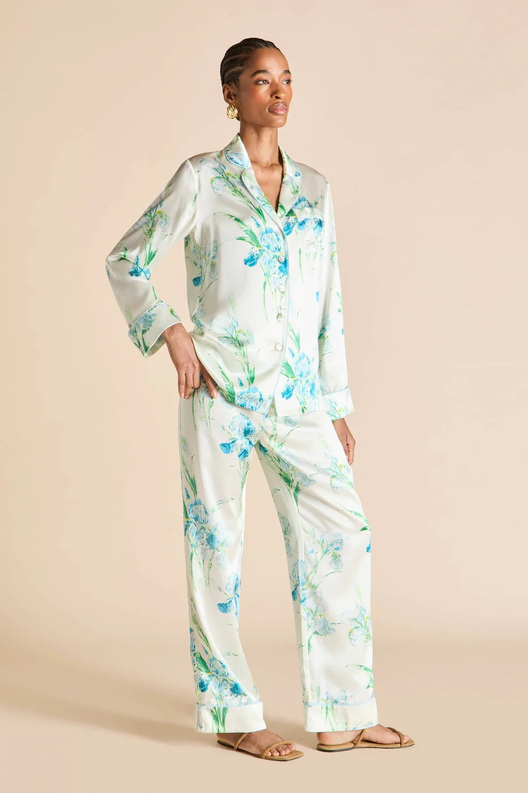 Lila Asterias Ivory Floral Pajamas - 2
