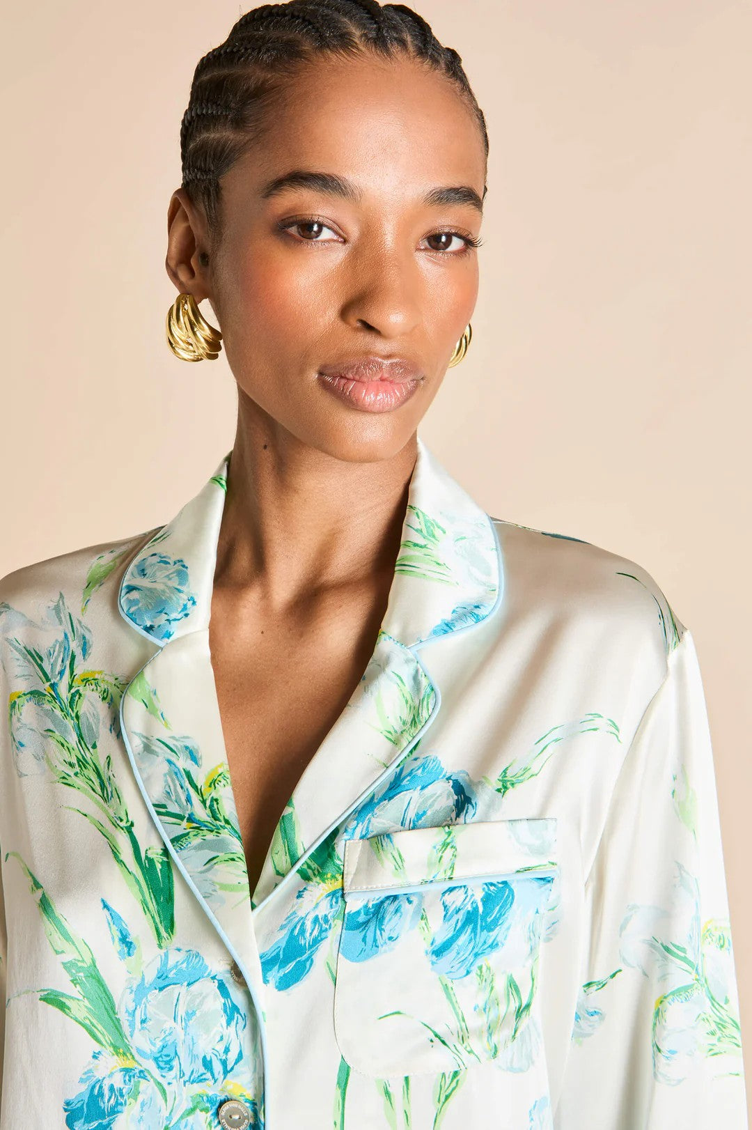 Lila Asterias Ivory Floral Pajamas - 4