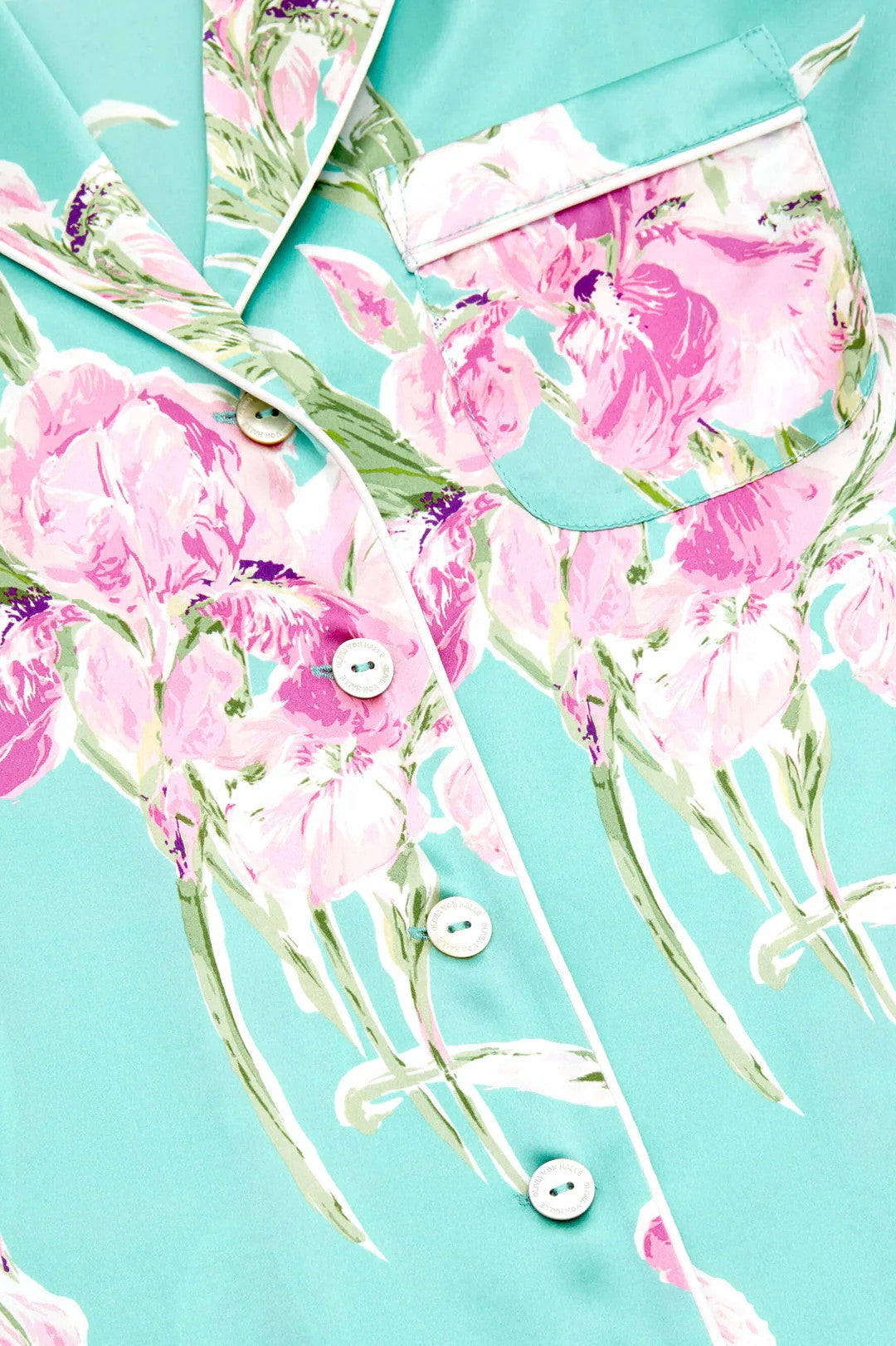 Lila Abalone Turquoise Floral Pajamas - 6