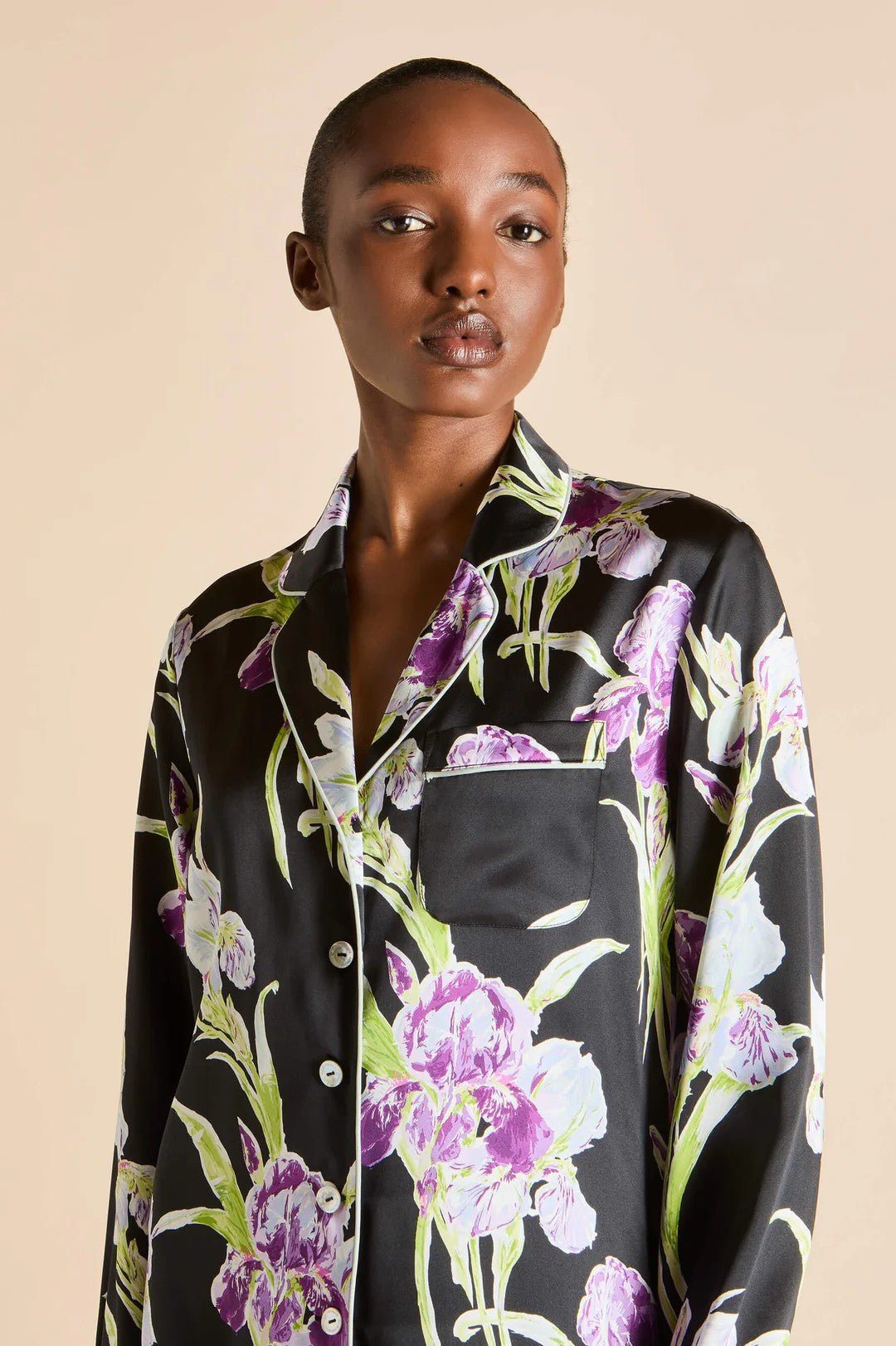 Lila Athena Black Floral Pajamas - 2