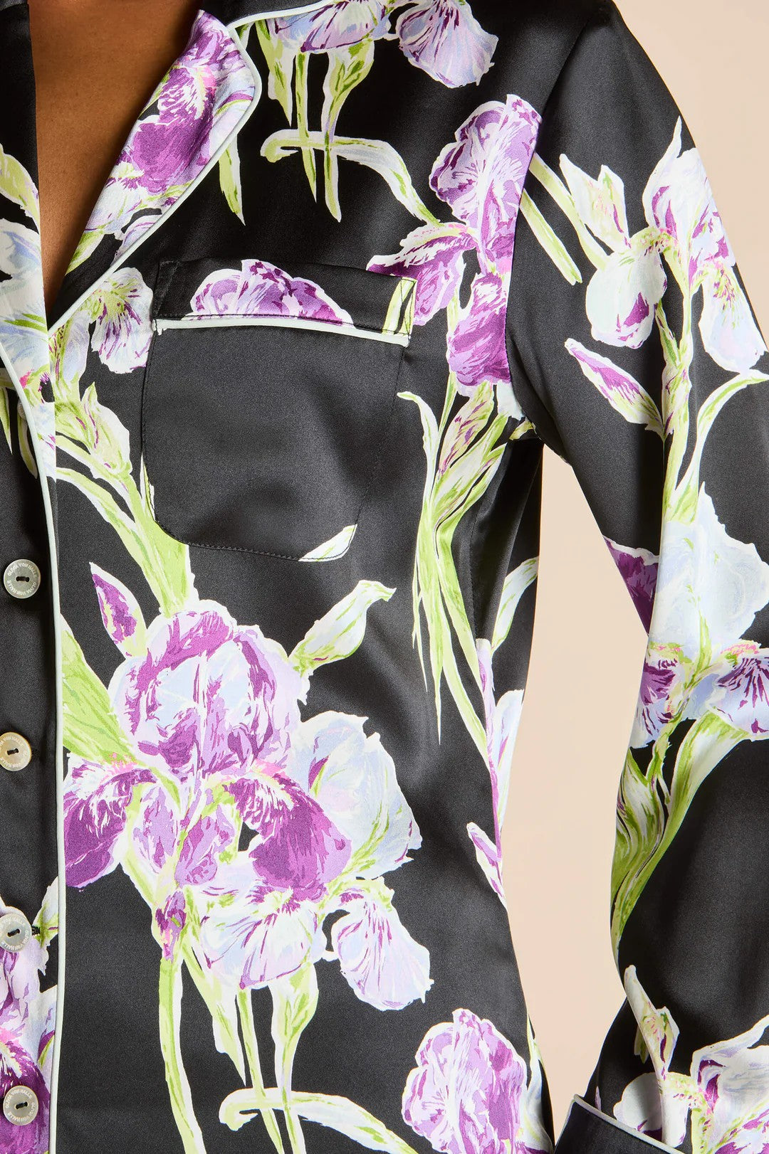 Lila Athena Black Floral Pajamas - 3
