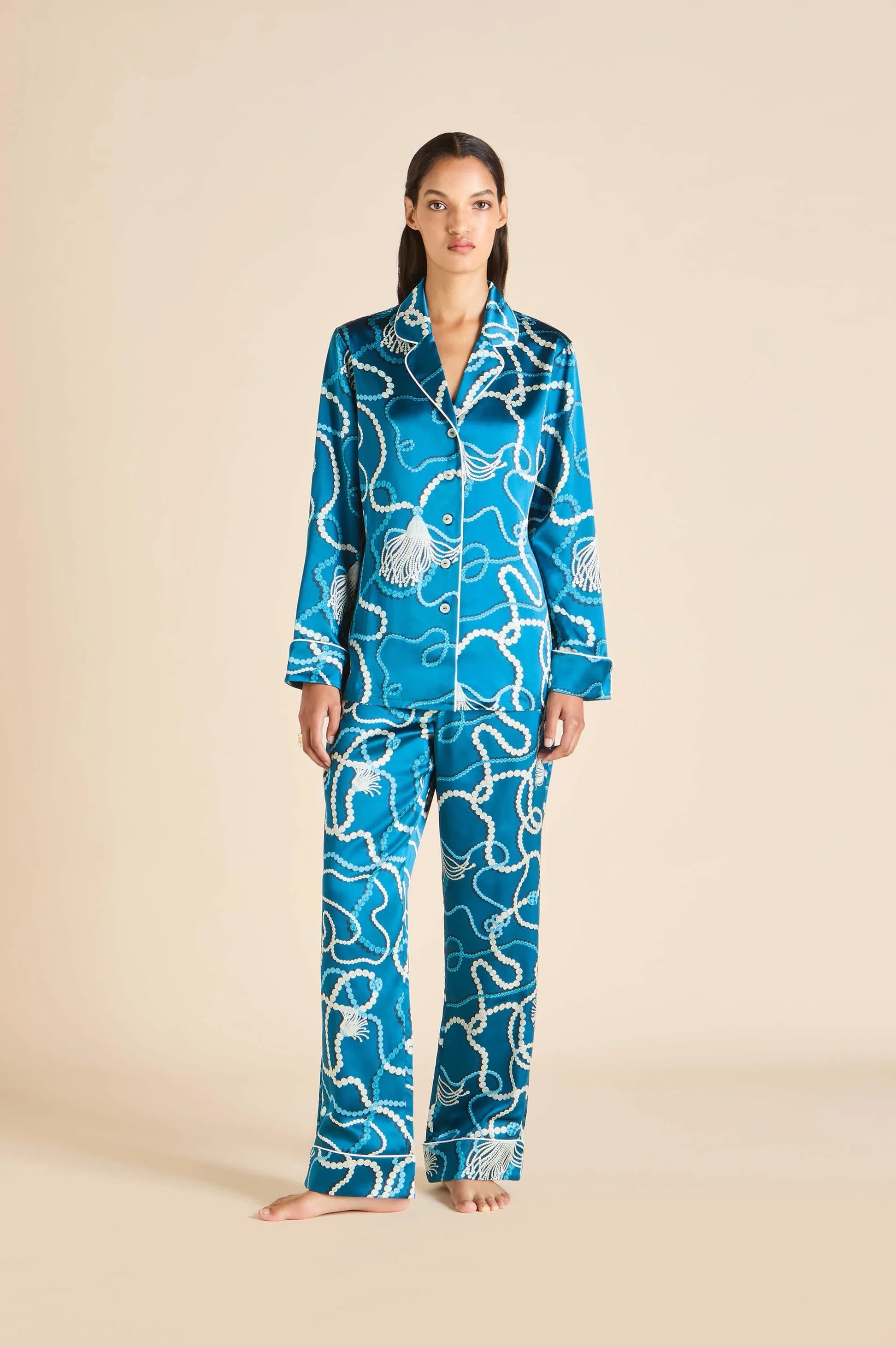Lila Periwinkle Blue Jewel Pajamas - 1