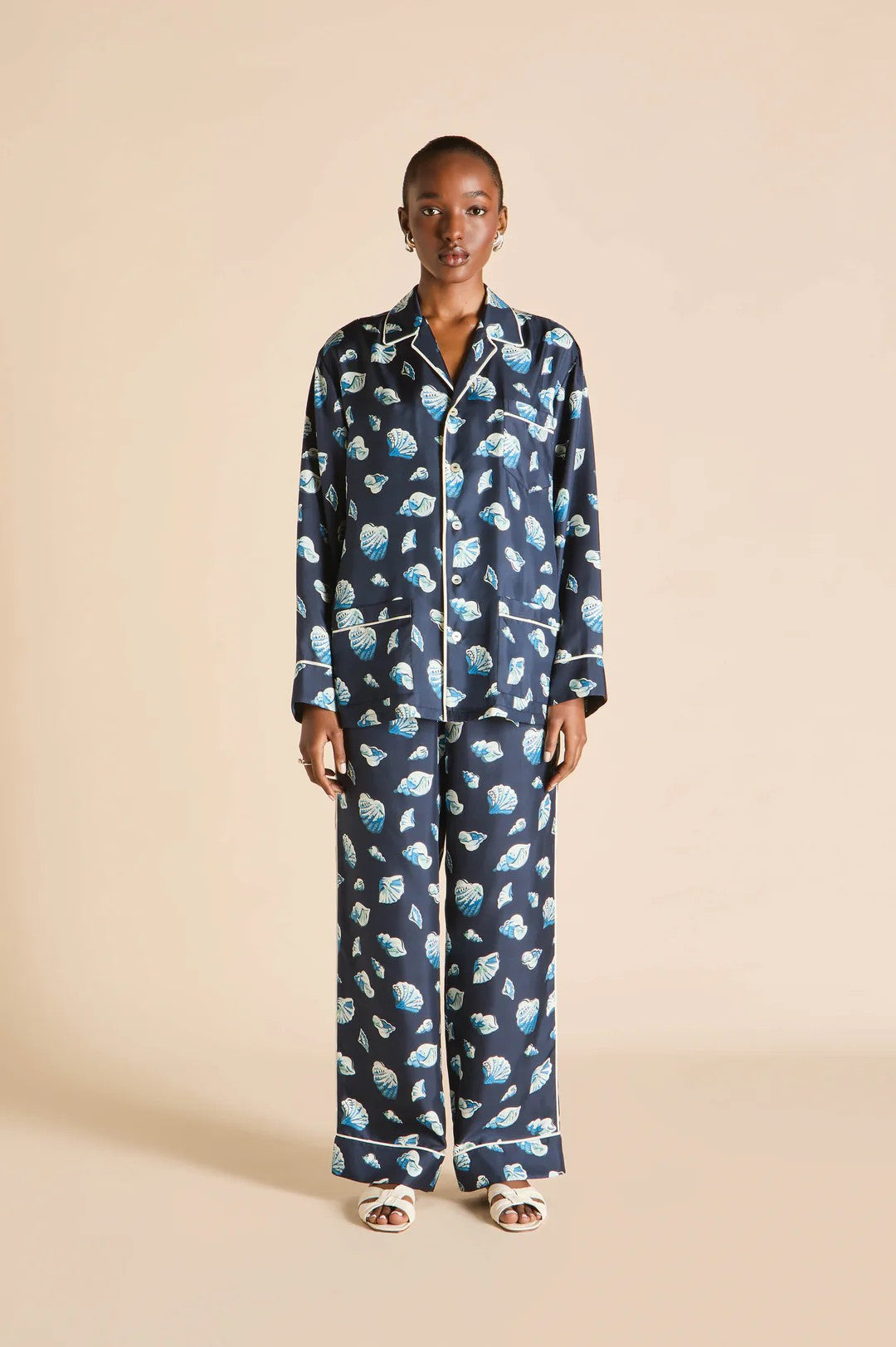 Yves Nautilus Navy Seashell Pajamas - 1