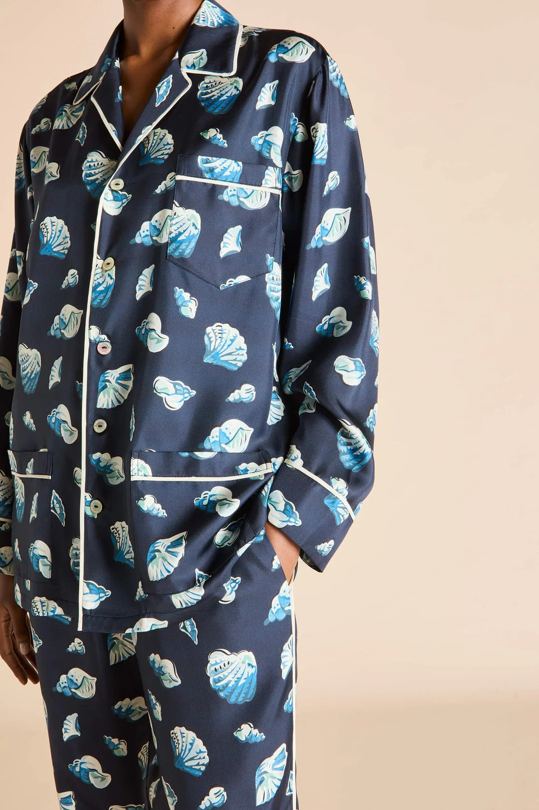 Yves Nautilus Navy Seashell Pajamas - 3