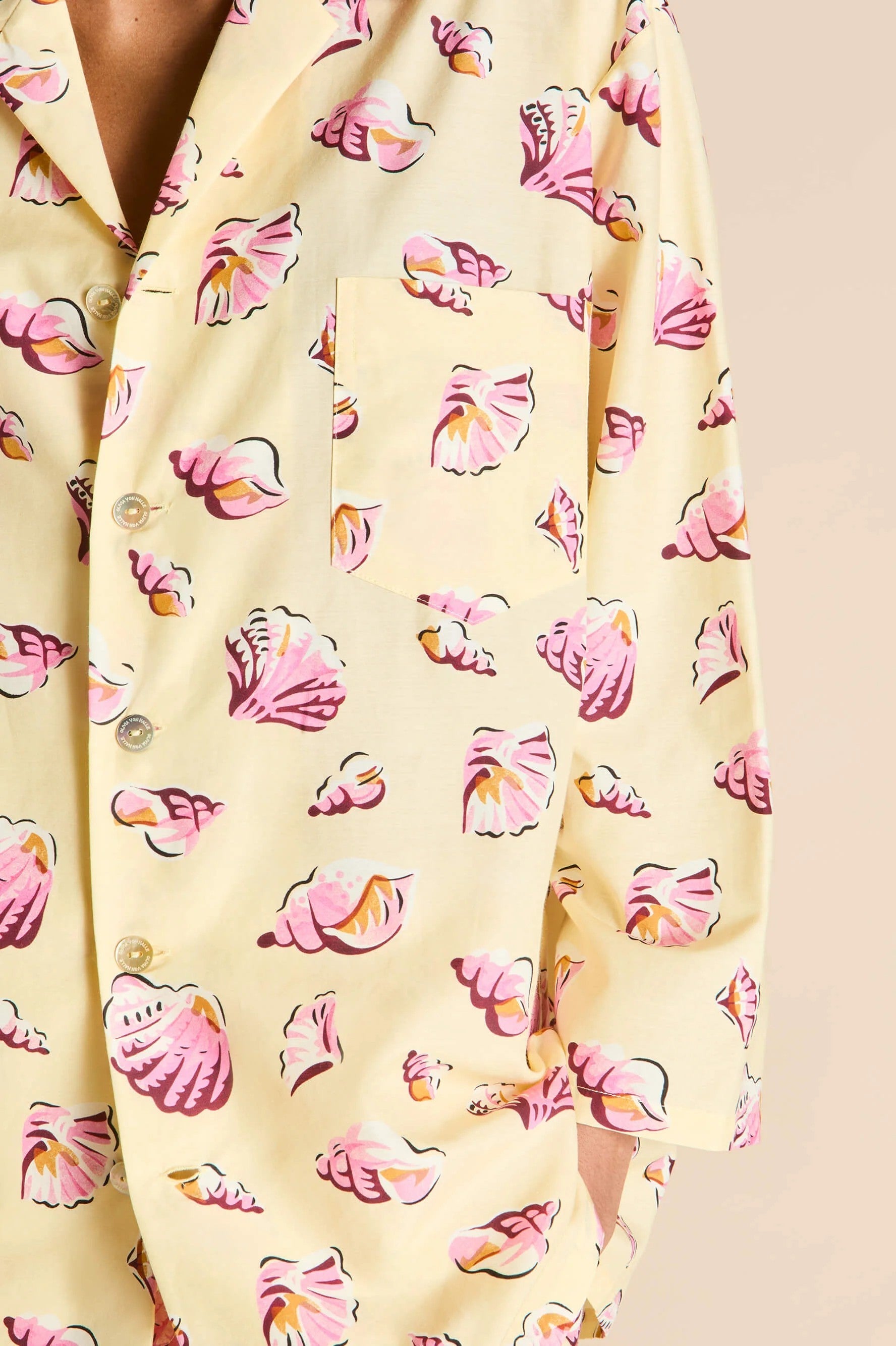 Casablanca Helios Yellow Seashell Pajamas - 3