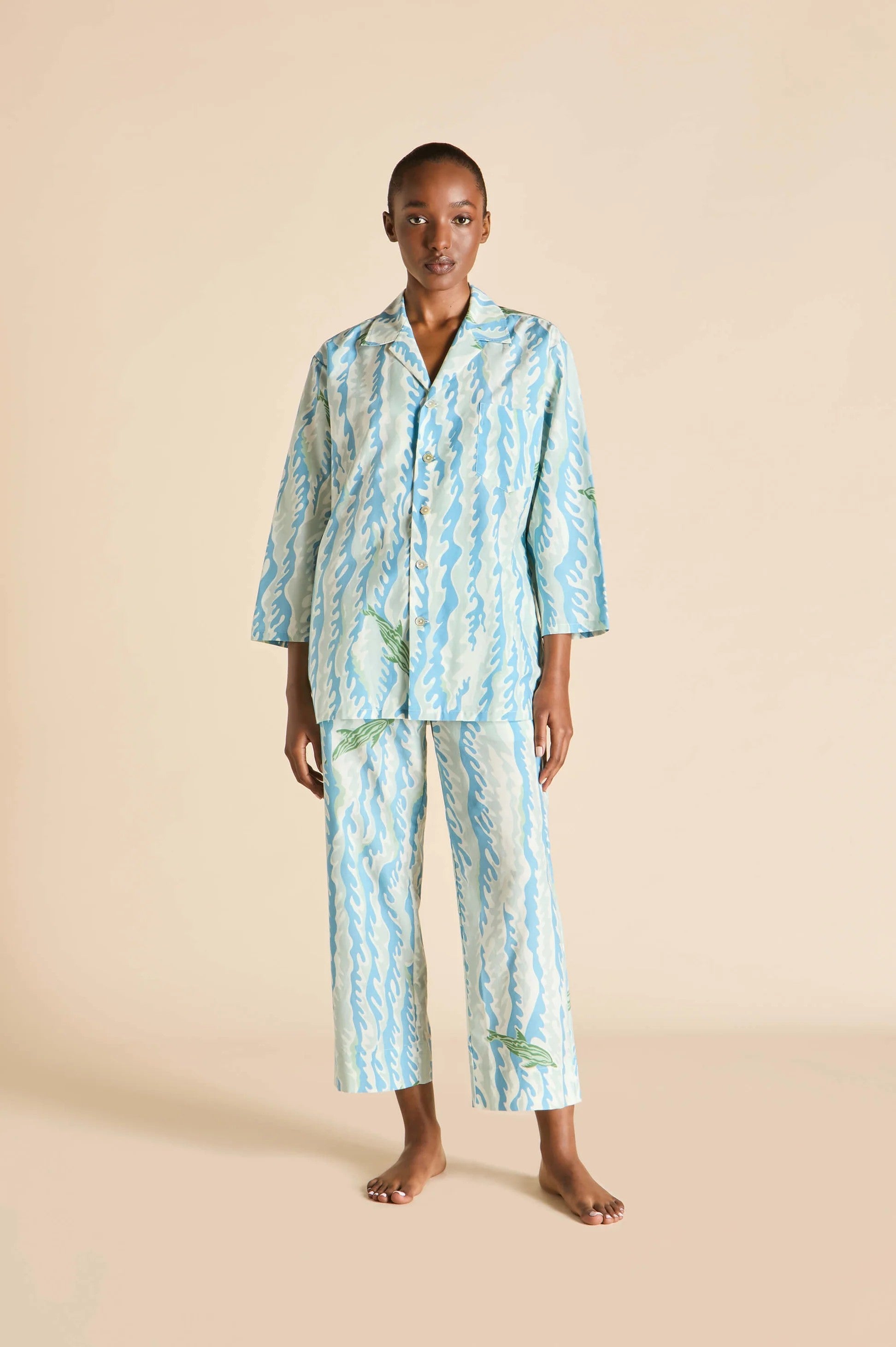 Casablanca Sirena Blue Wave Pajamas - 1