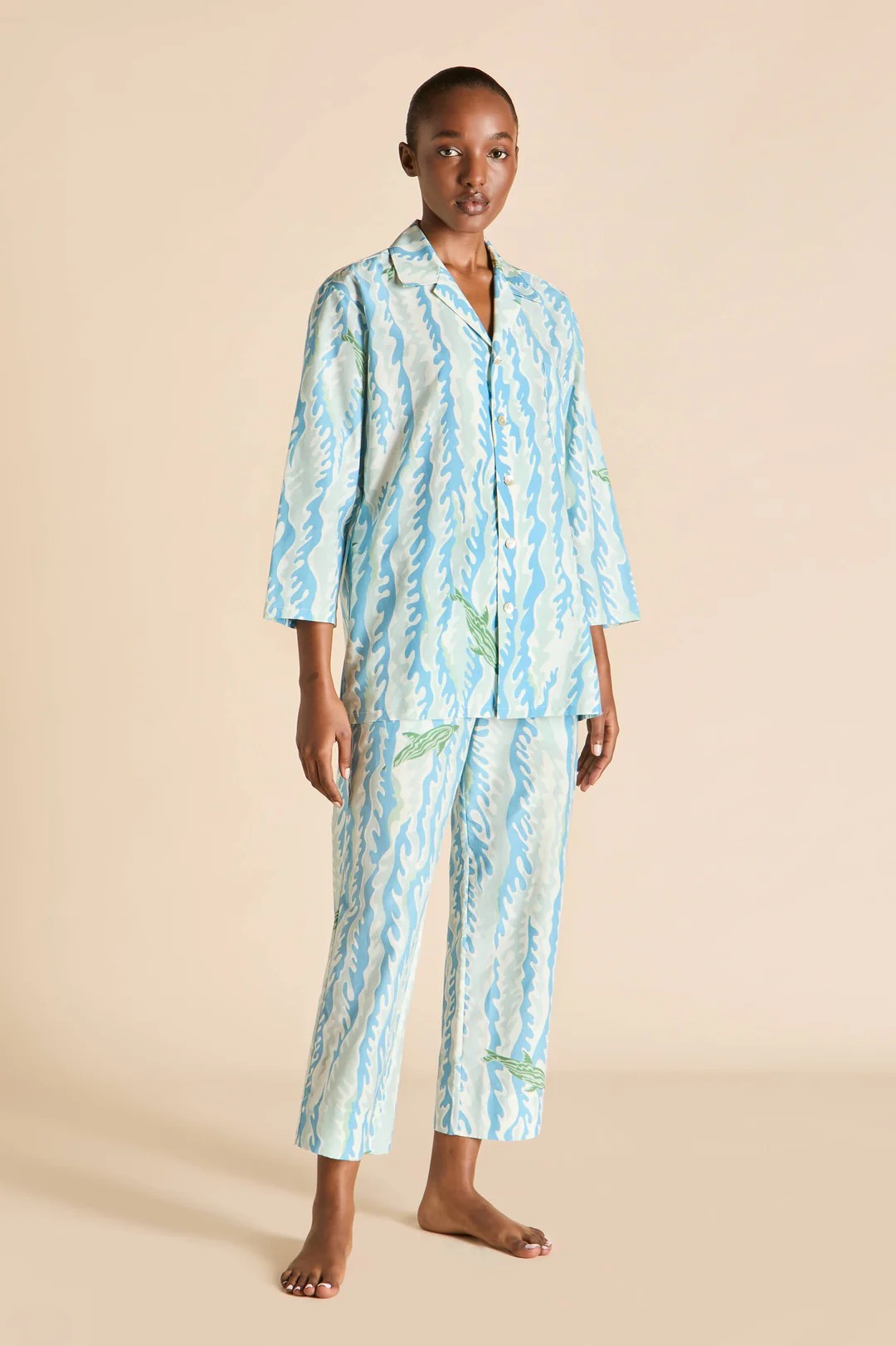 Casablanca Sirena Blue Wave Pajamas - 2