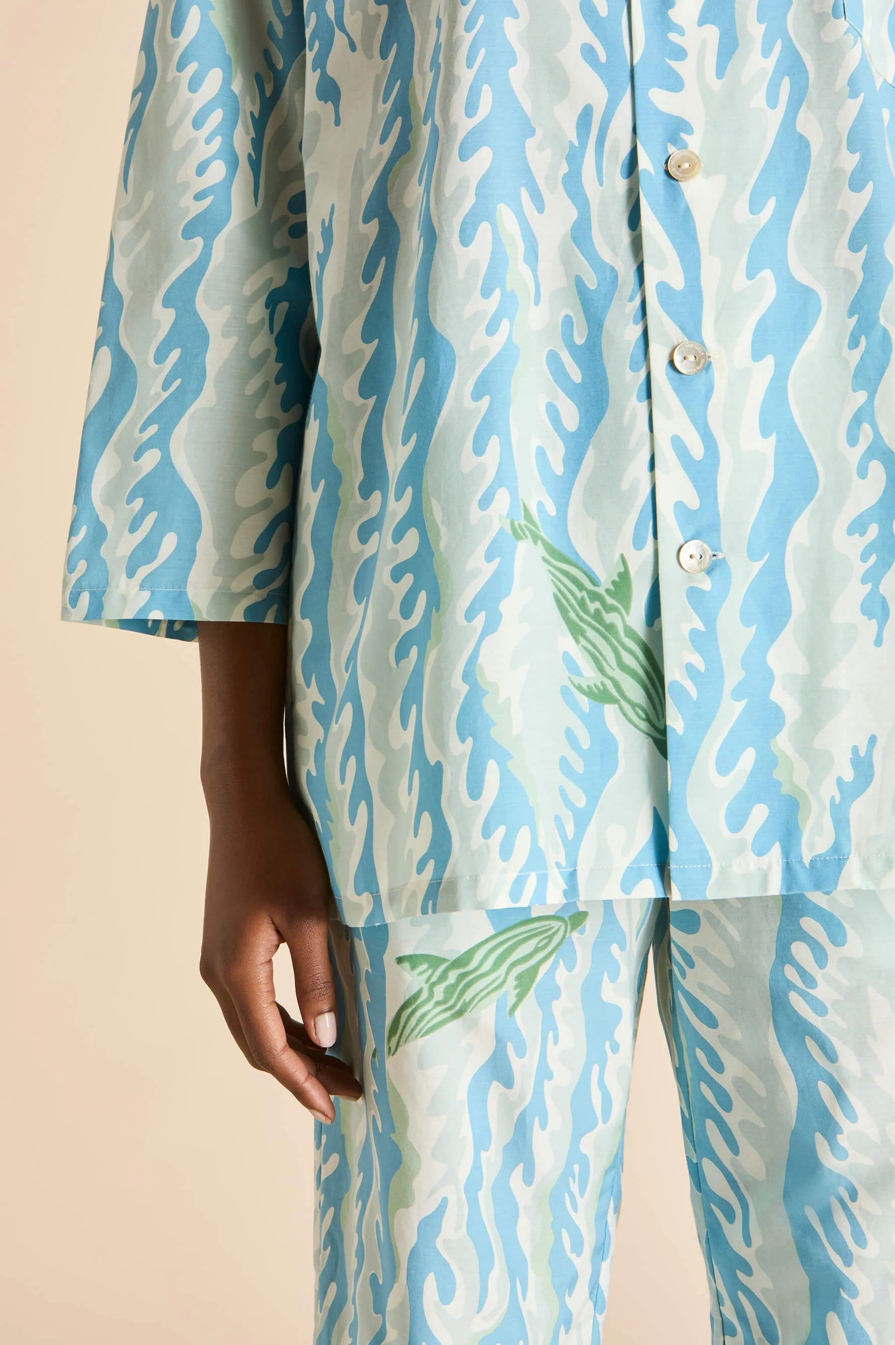 Casablanca Sirena Blue Wave Pajamas - 3