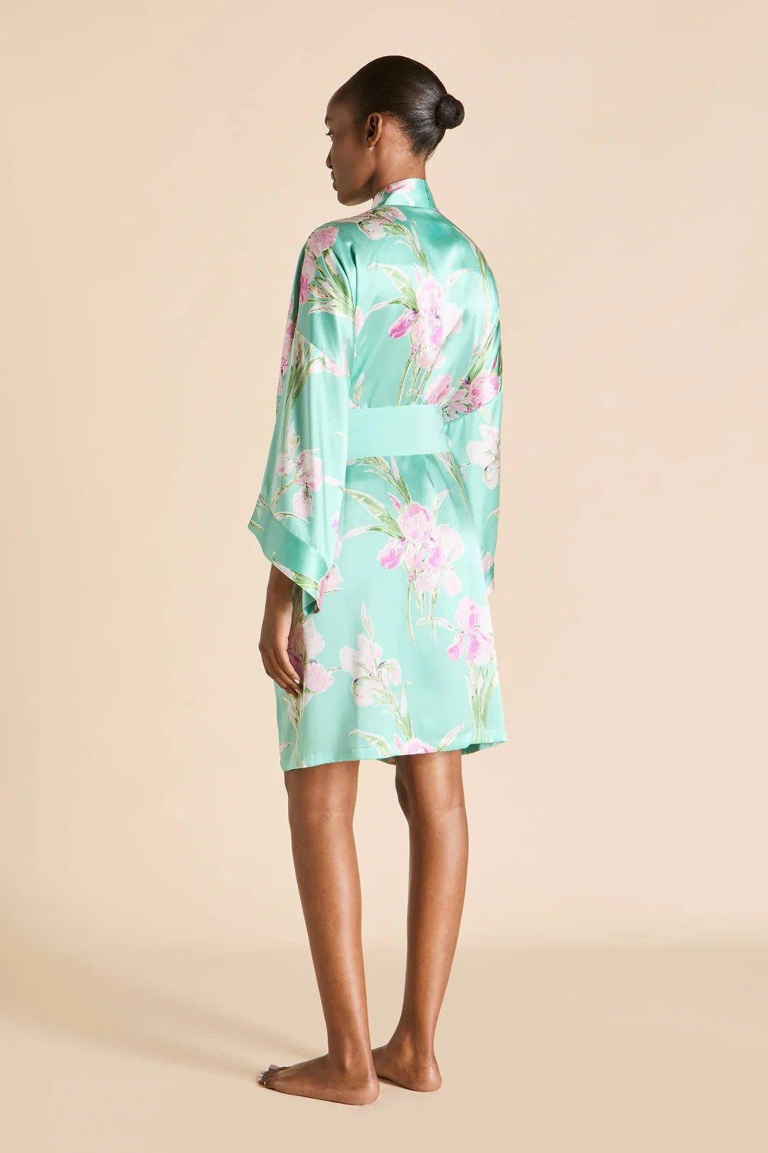 Mimi Abalone Turquoise Floral Robe - 5