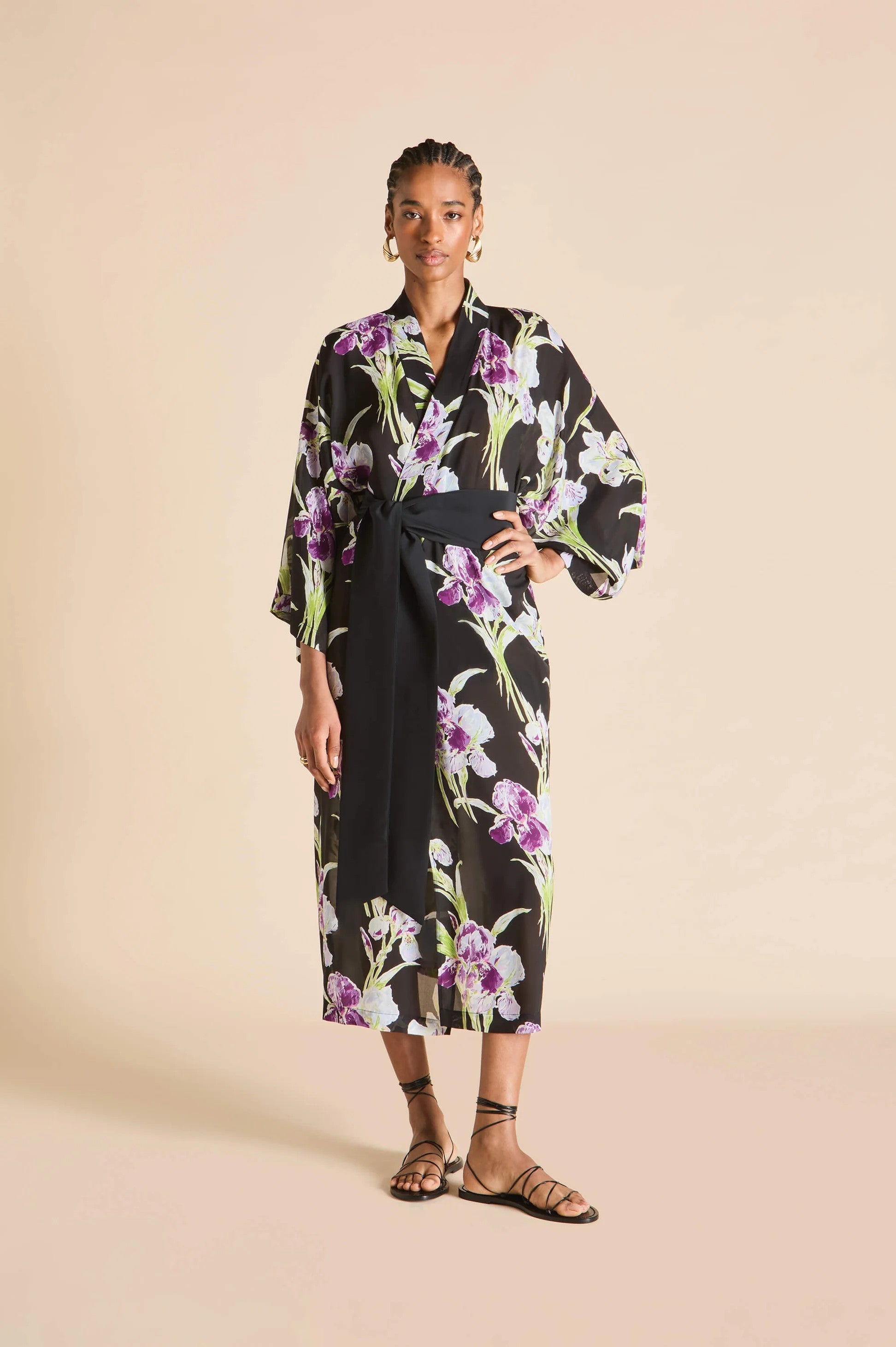 Amaya Seaholly Black Floral Robe - 1