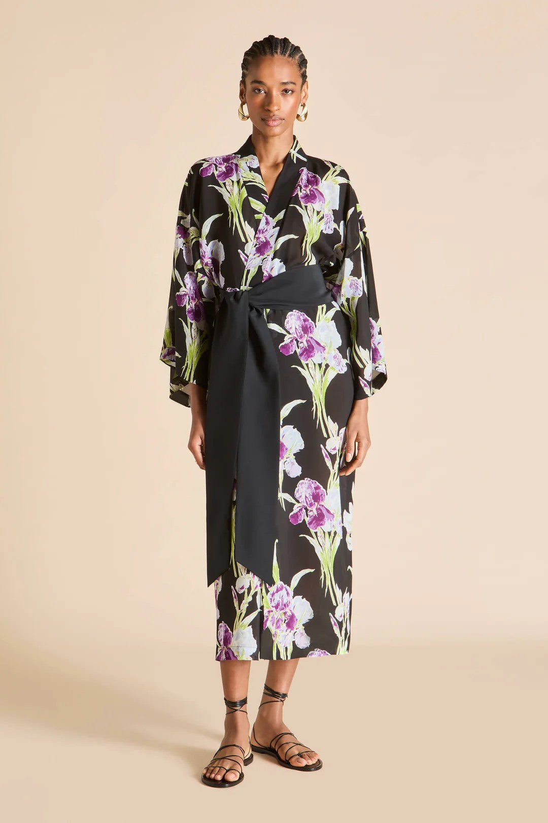 Amaya Seaholly Black Floral Robe - 2