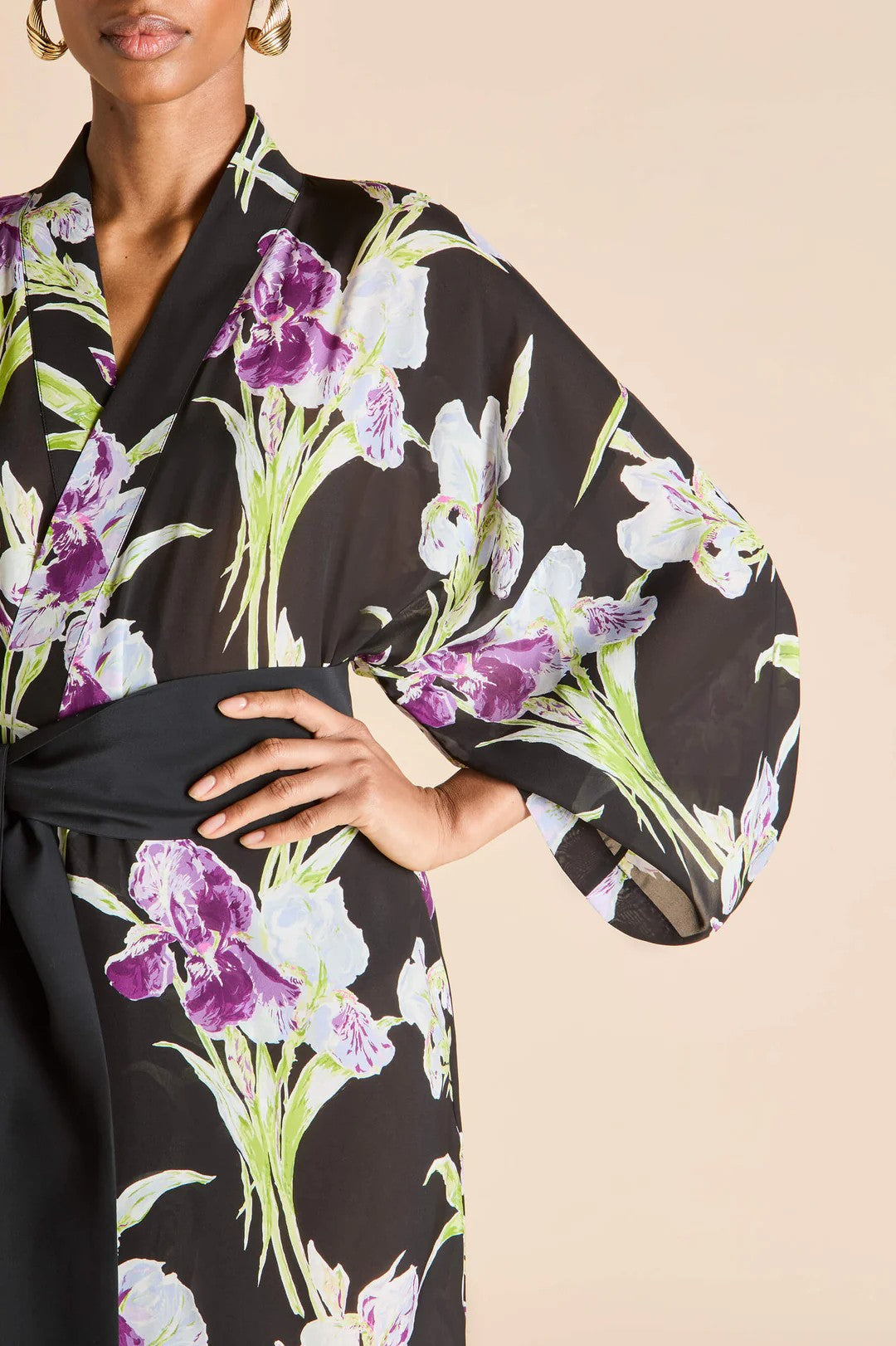 Amaya Seaholly Black Floral Robe - 3
