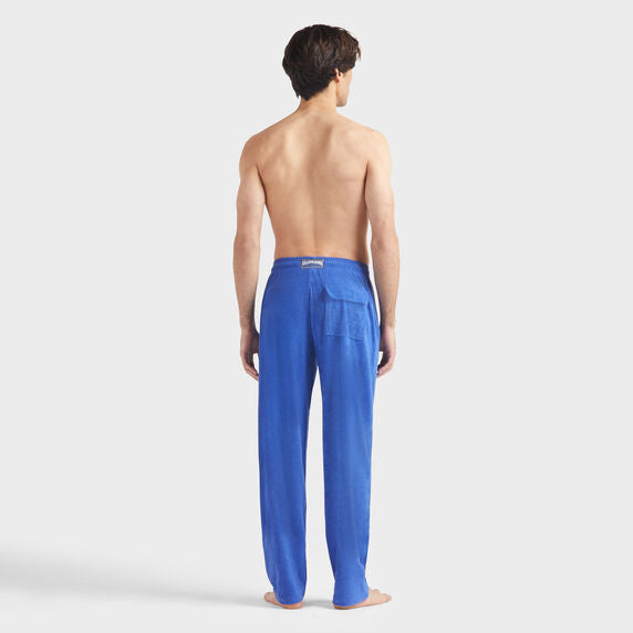 Men Terry Pants Solid - Blue - 2