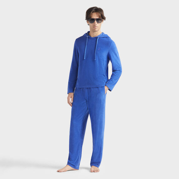 Men Terry Pants Solid - Blue - 3