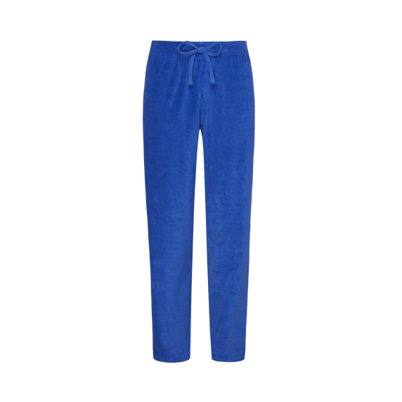 Men Terry Pants Solid - Blue - 4