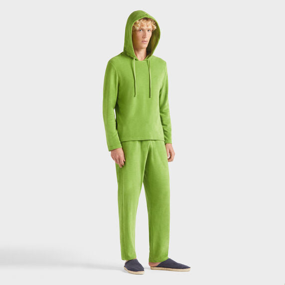 Men Terry Pants Solid - Green - 3
