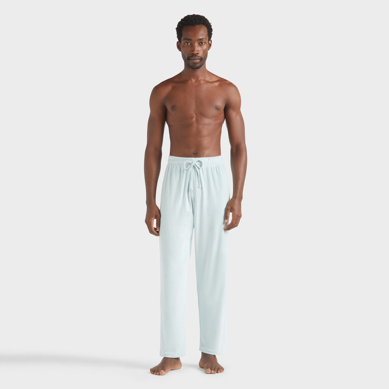 Men Terry Pants Solid - Light Blue - 1