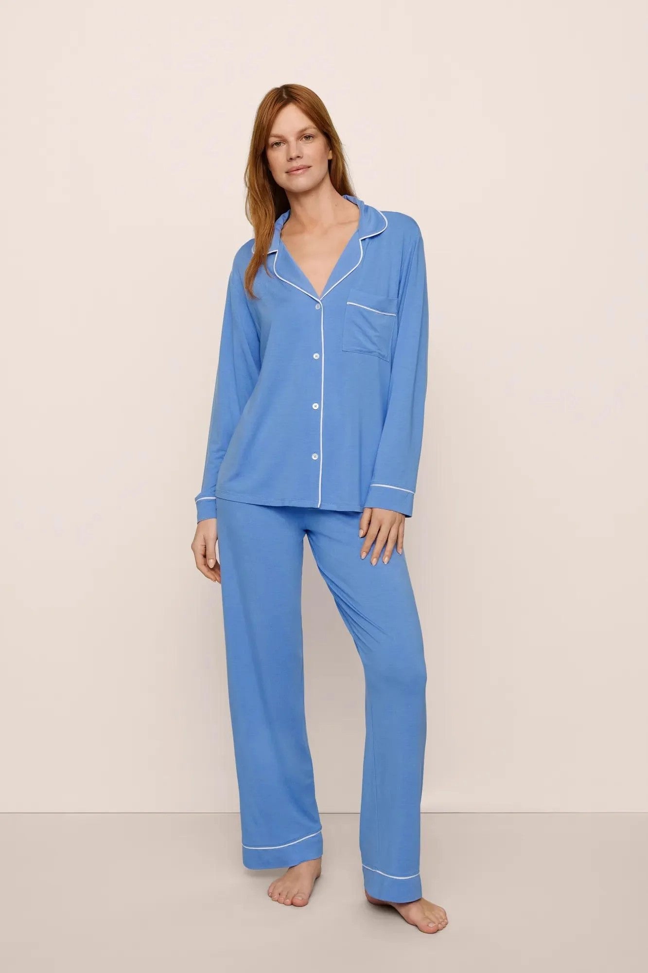 Gisele TENCEL™ Modal Long PJ Set - Blue - 1