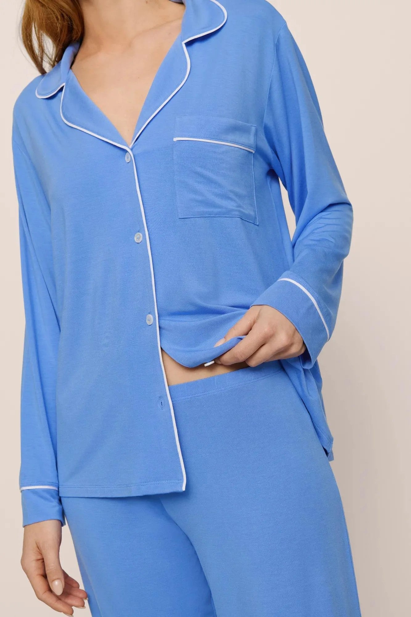 Gisele TENCEL™ Modal Long PJ Set - Blue - 3