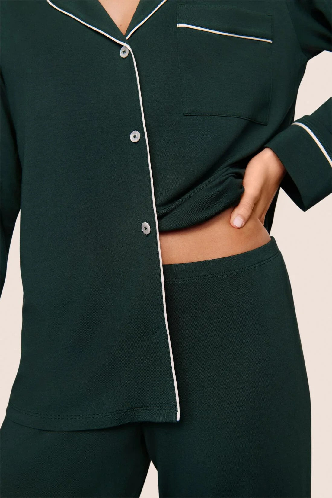 Gisele TENCEL™ Modal Long PJ Set - Dark Green - 3
