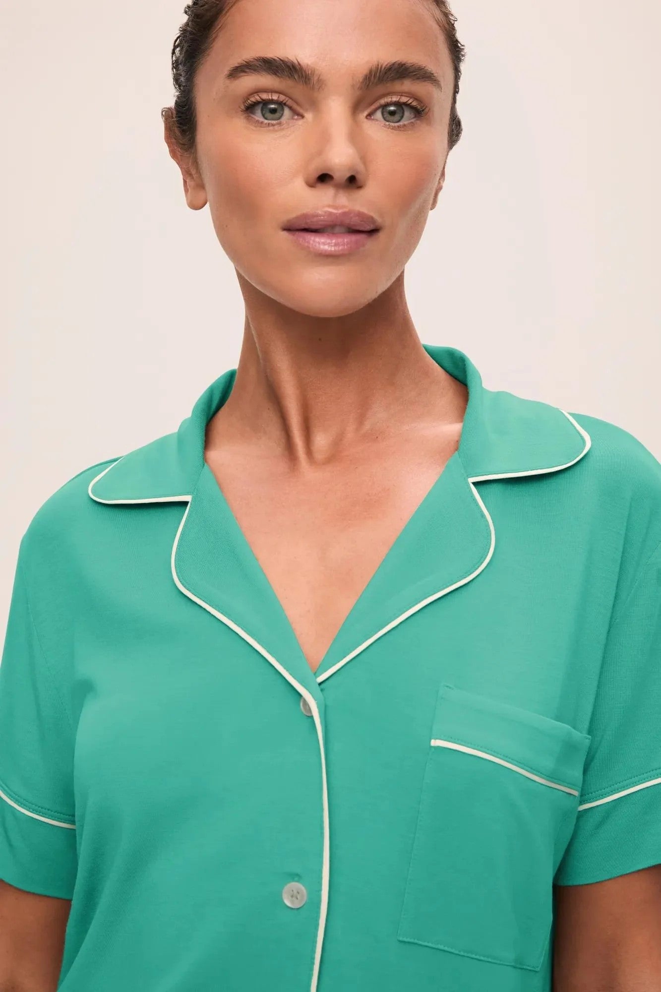 Gisele TENCEL™ Modal Relaxed Short PJ Set - Green - 3