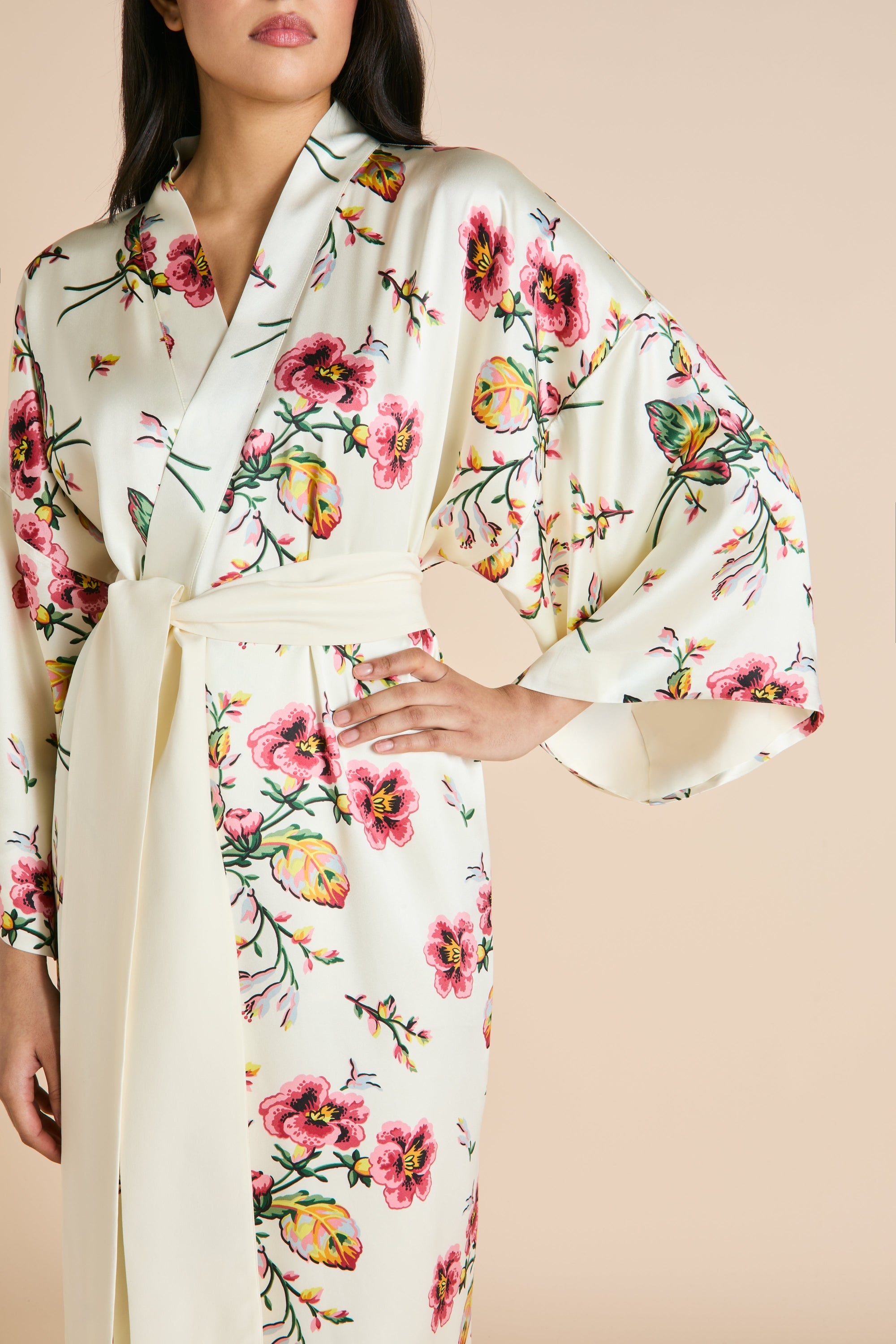 Queenie Maugham Ladies Woven Long Robe - 3