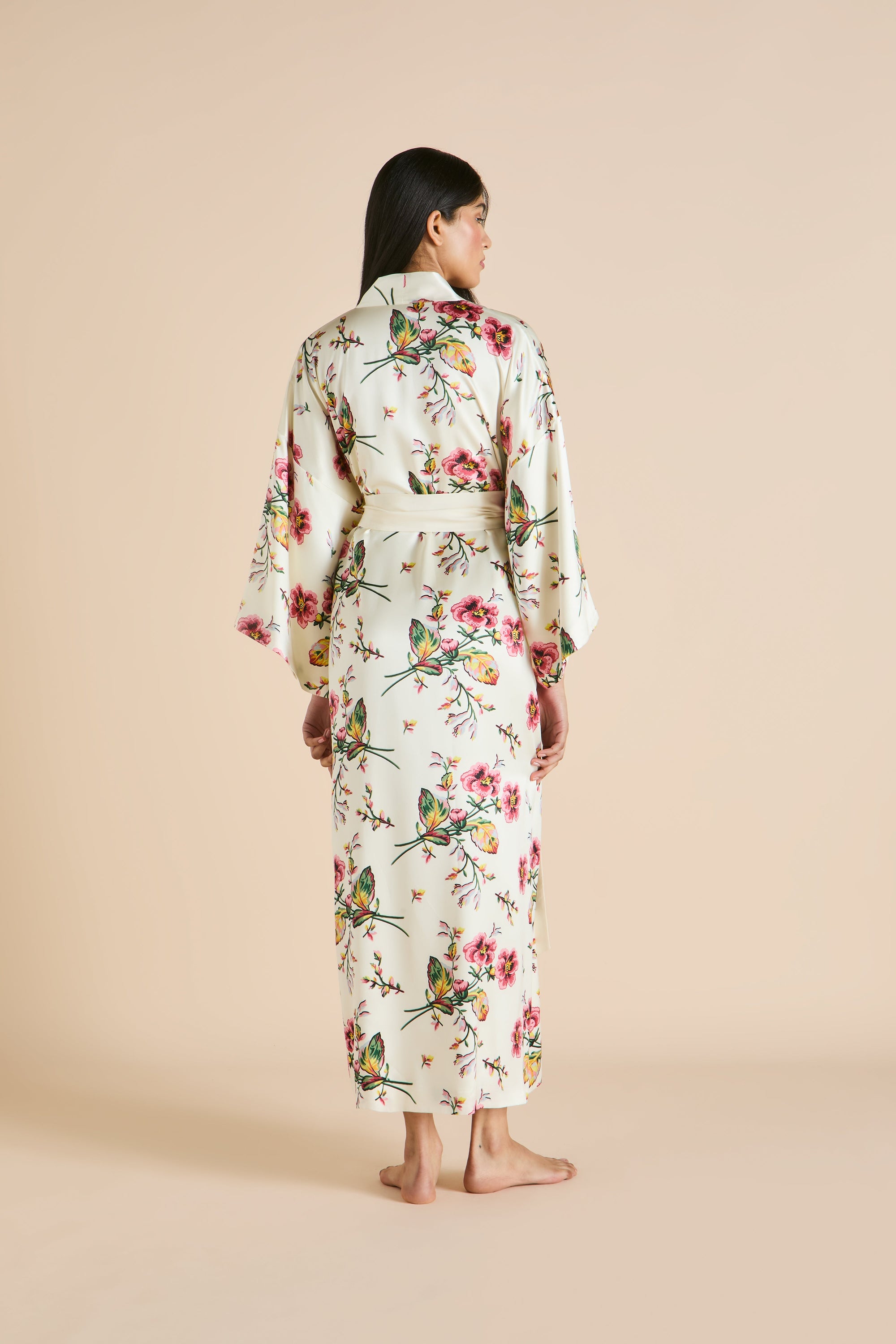 Queenie Maugham Ladies Woven Long Robe - 4