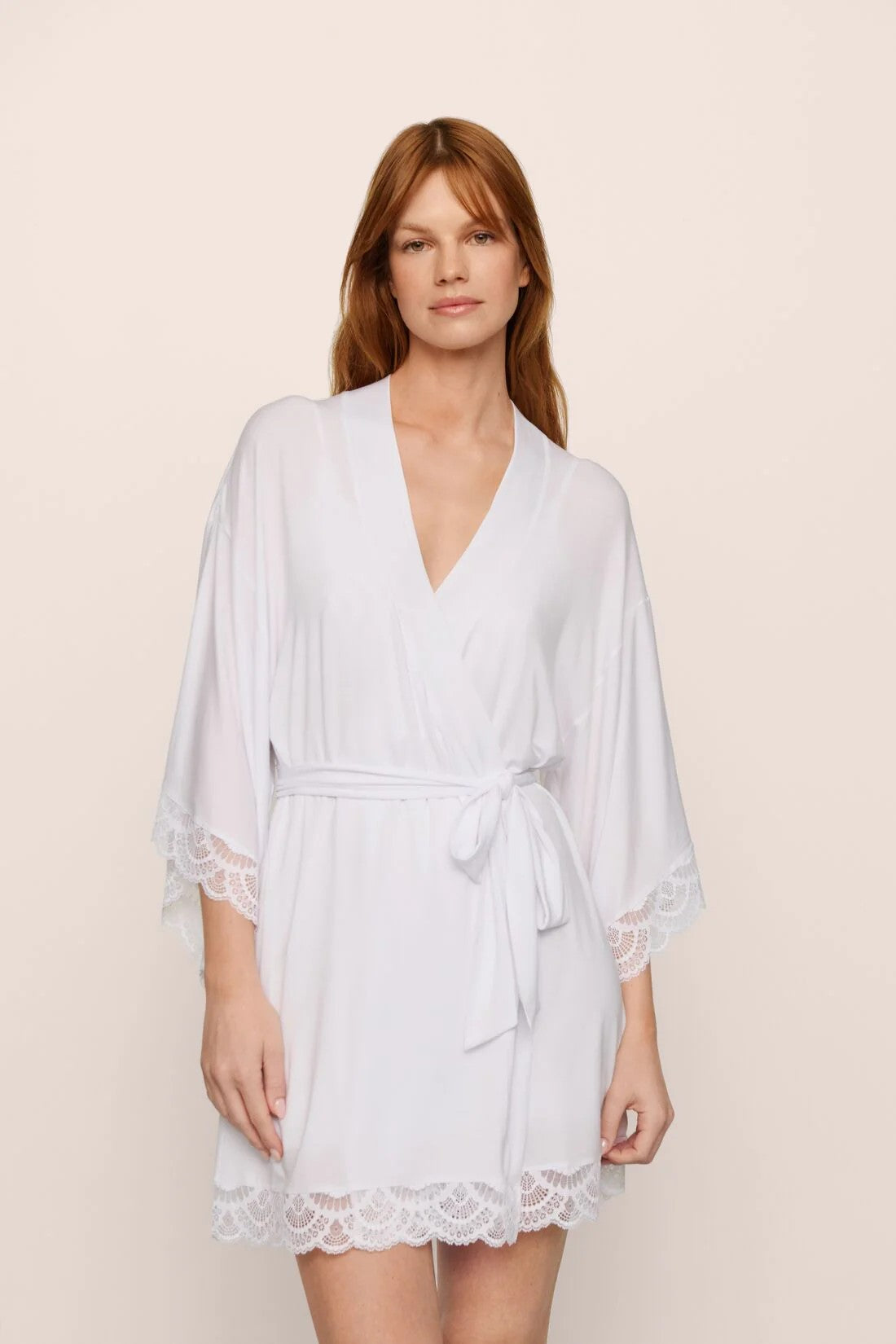 Mariana TENCEL™ Modal Robe with Chemise - White - 2
