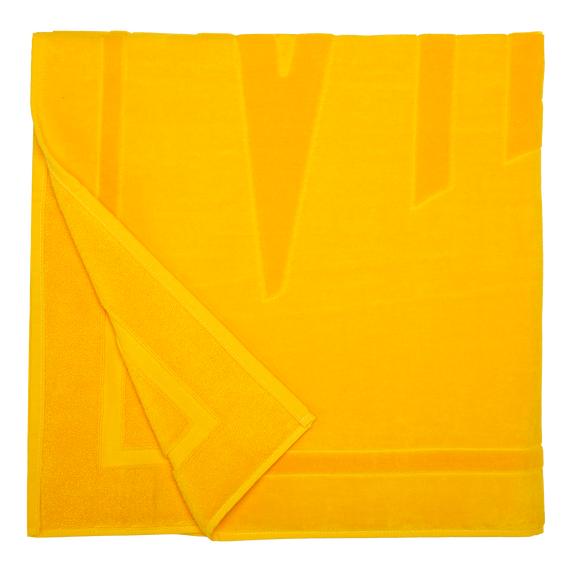 Solid Organic Cotton Beach Towel - Yellow - 3