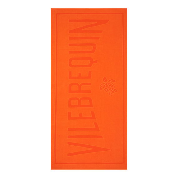 Solid Organic Cotton Beach Towel - Orange - 2