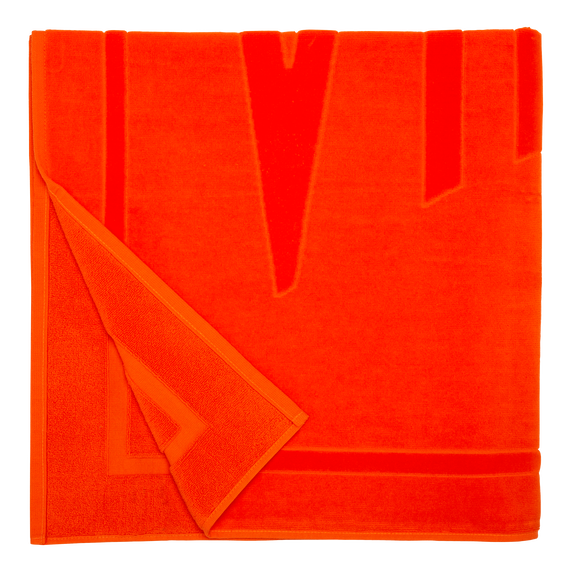Solid Organic Cotton Beach Towel - Orange - 3