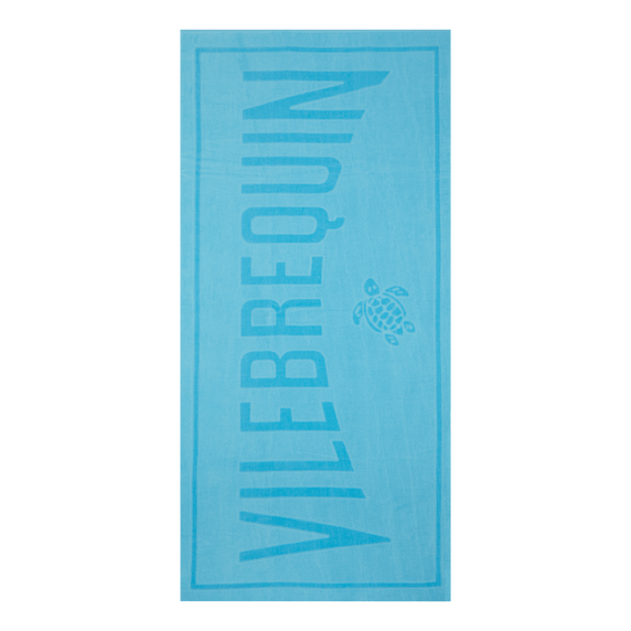Solid Organic Cotton Beach Towel - Blue - 2
