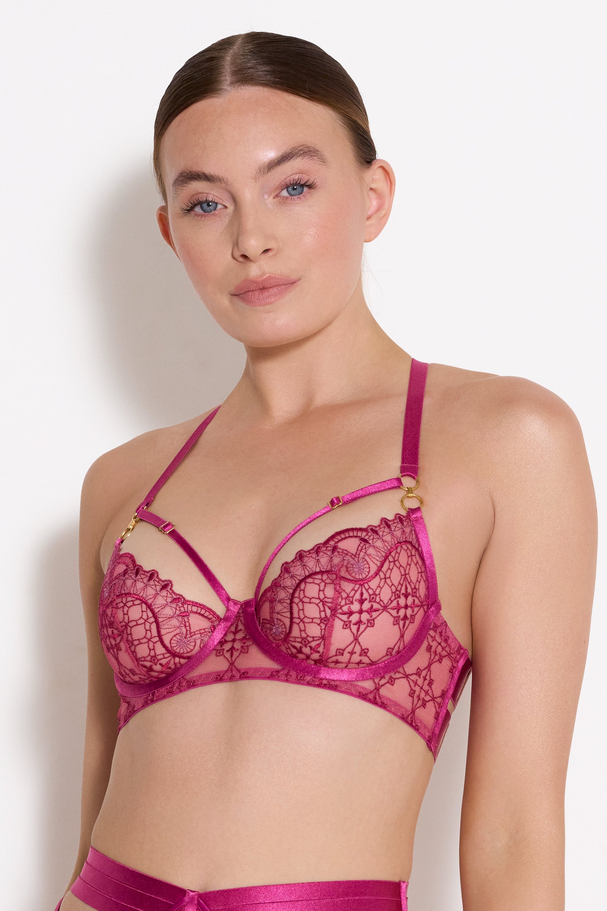 Mari Balconette Wire Bra Fuchsia - Fuchsia - 1