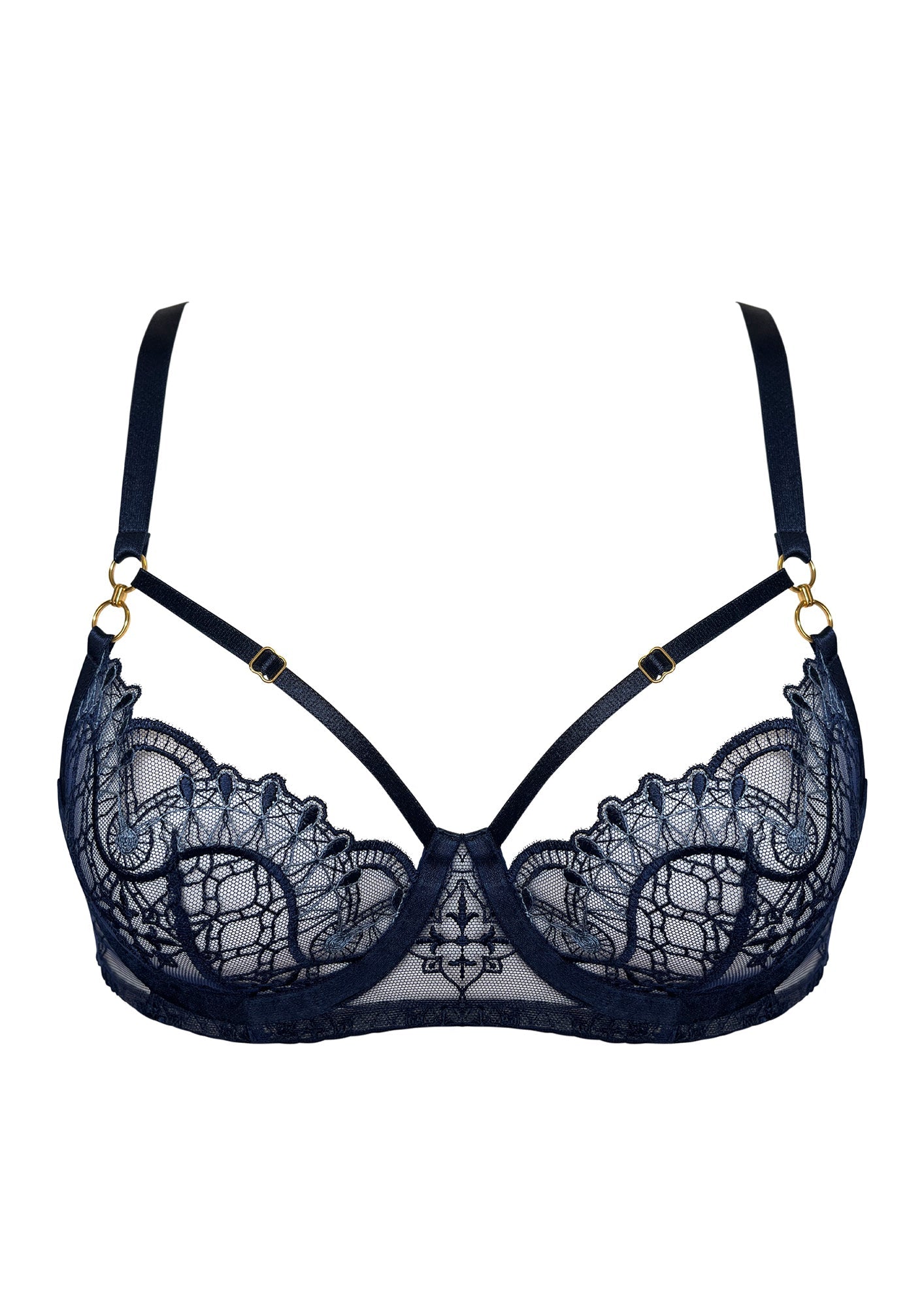 Mari Balconette Wire Bra Navy - 5