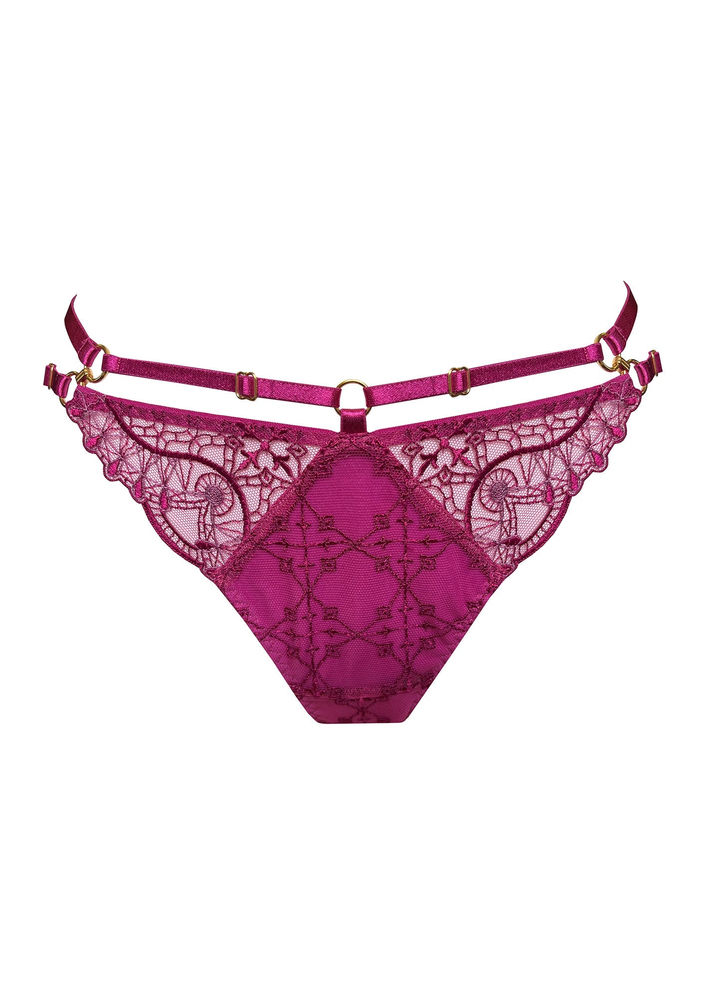 Mari Open Back Brief Fuchsia - Fuchsia- 2