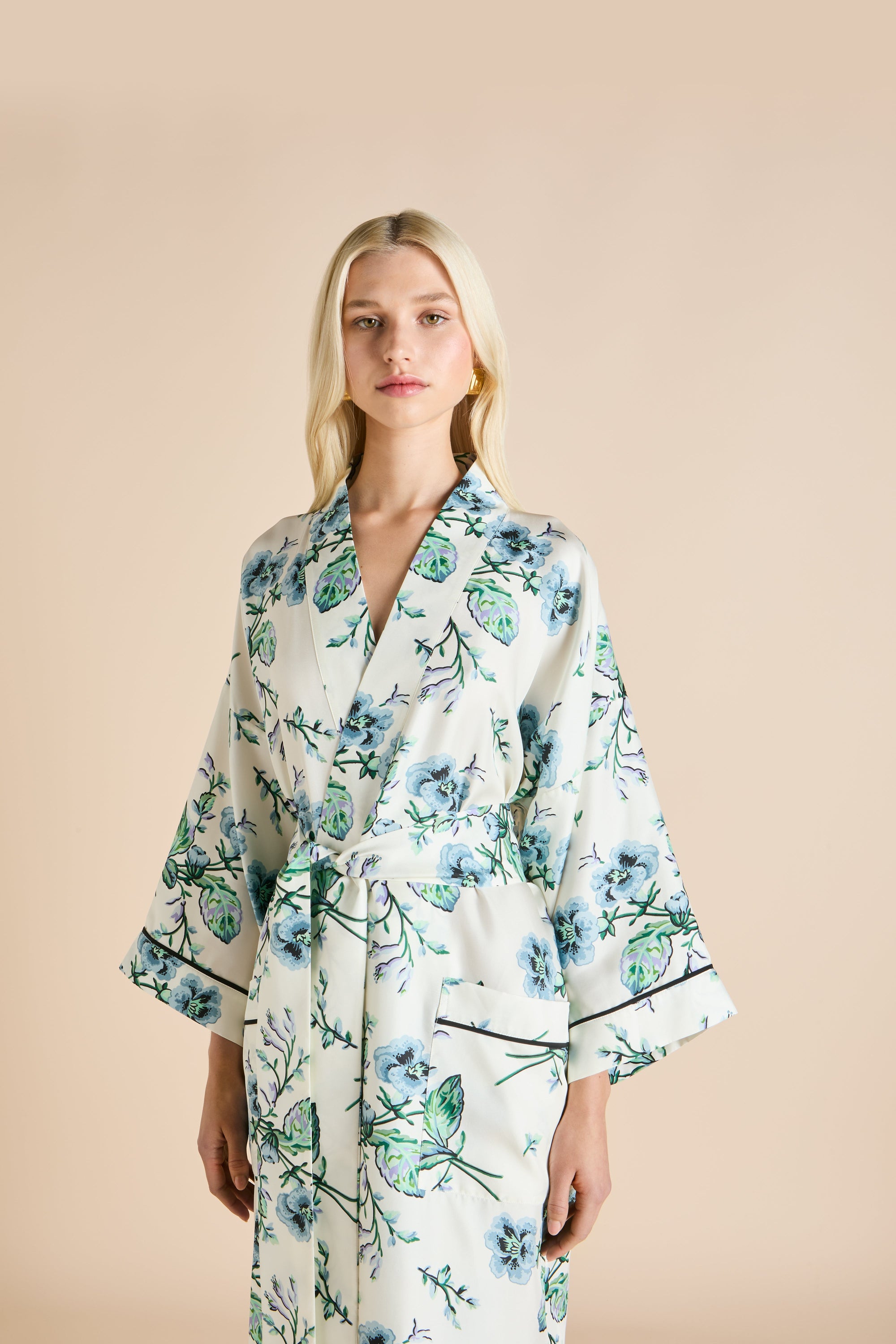 Sabine Caldwell Ladies Woven Long Robe - 2