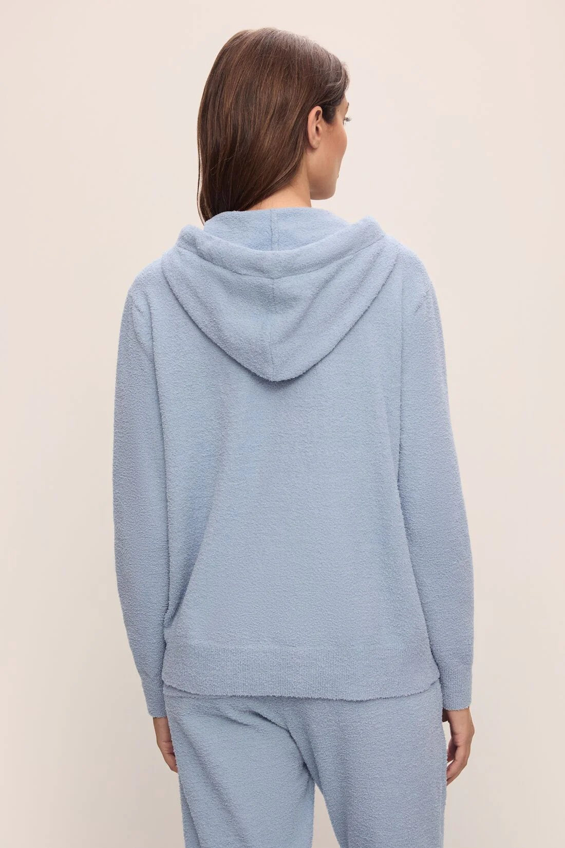 Recycled Boucle Hoodie with jogger - Blue - 3