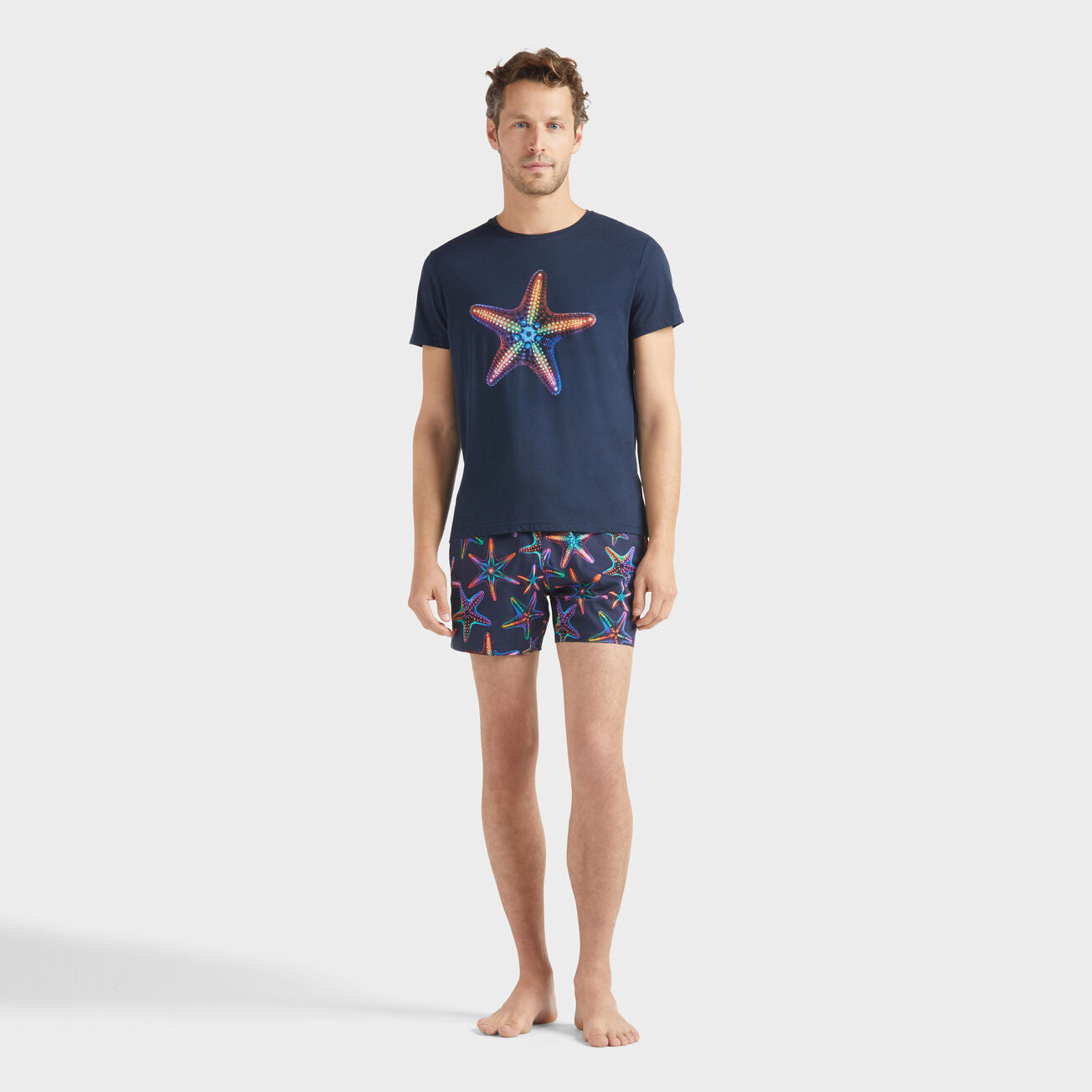 Men Organic Cotton T-shirt Disco Stars - 1