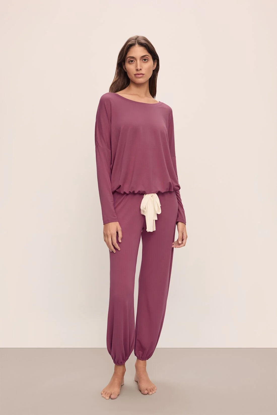 Gisele TENCEL™ Modal Slouchy PJ Set - Dark Rose - 1