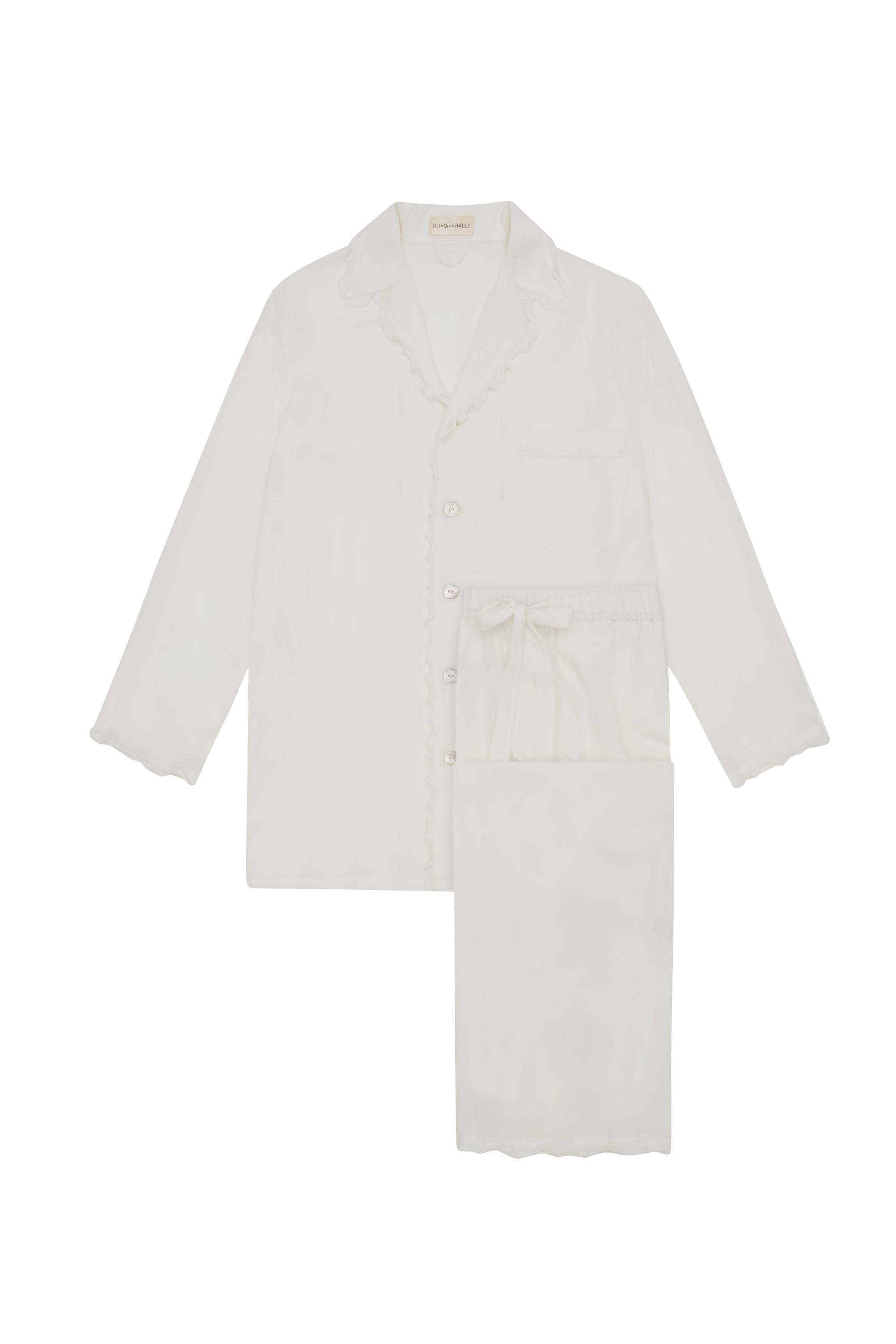 Fifi Ivory25 Ladies Woven Long Pyjama Set  - 6
